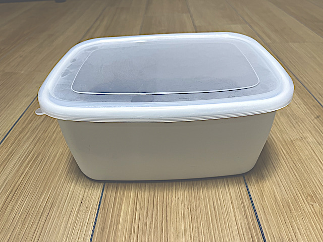 実際に使っているトンボのホーローぬか床容器3.3Lの実物写真